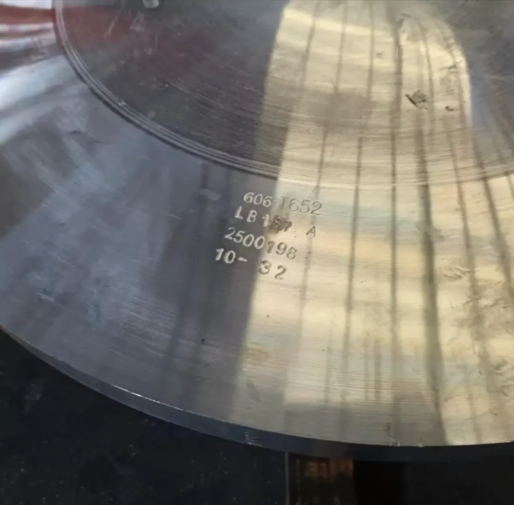 6061T652 forged aluminum disc after solution treatment and aging