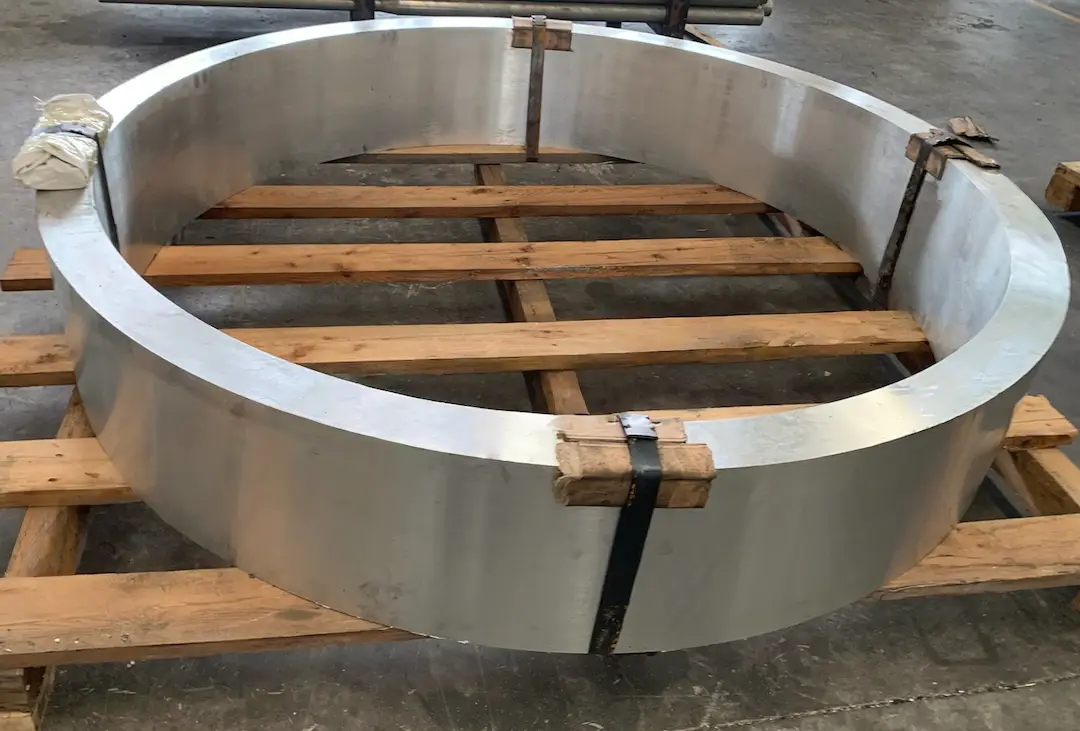 Aerospace grade 7050 aluminum forged ring with AS9100 certified manufacturing process documentation