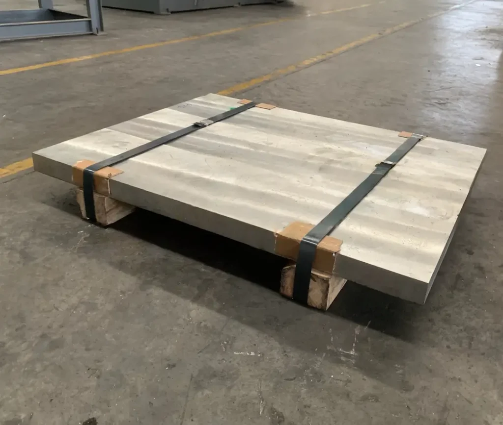 Aluminum forged blocks staged with CNC machining